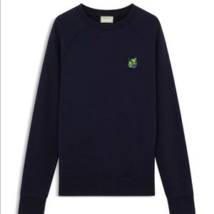 Maison Kitsune neon fox French terry sweatshirt